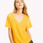 koszulka damska tommy hilfiger żółta M