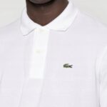 LACOSTE Longsleeve Koszulka Biała  Męska Regular Premium r. S